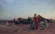 Prayer in the Desert Eugene Alexis Girardet